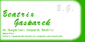 beatrix gasparek business card